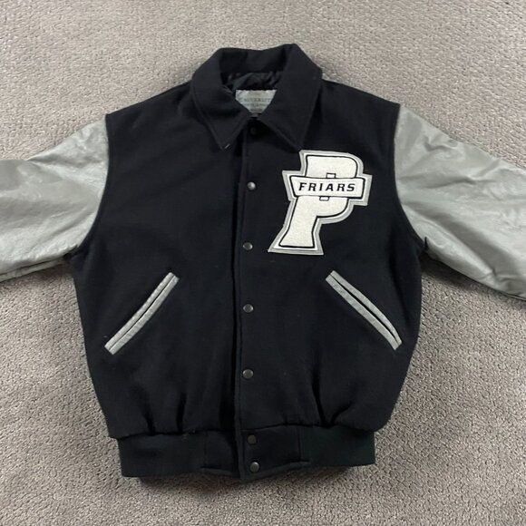 Vintage Providence College Friars Varsity Jacket Men's Small Wool Leather USA - Picture 3 of 13